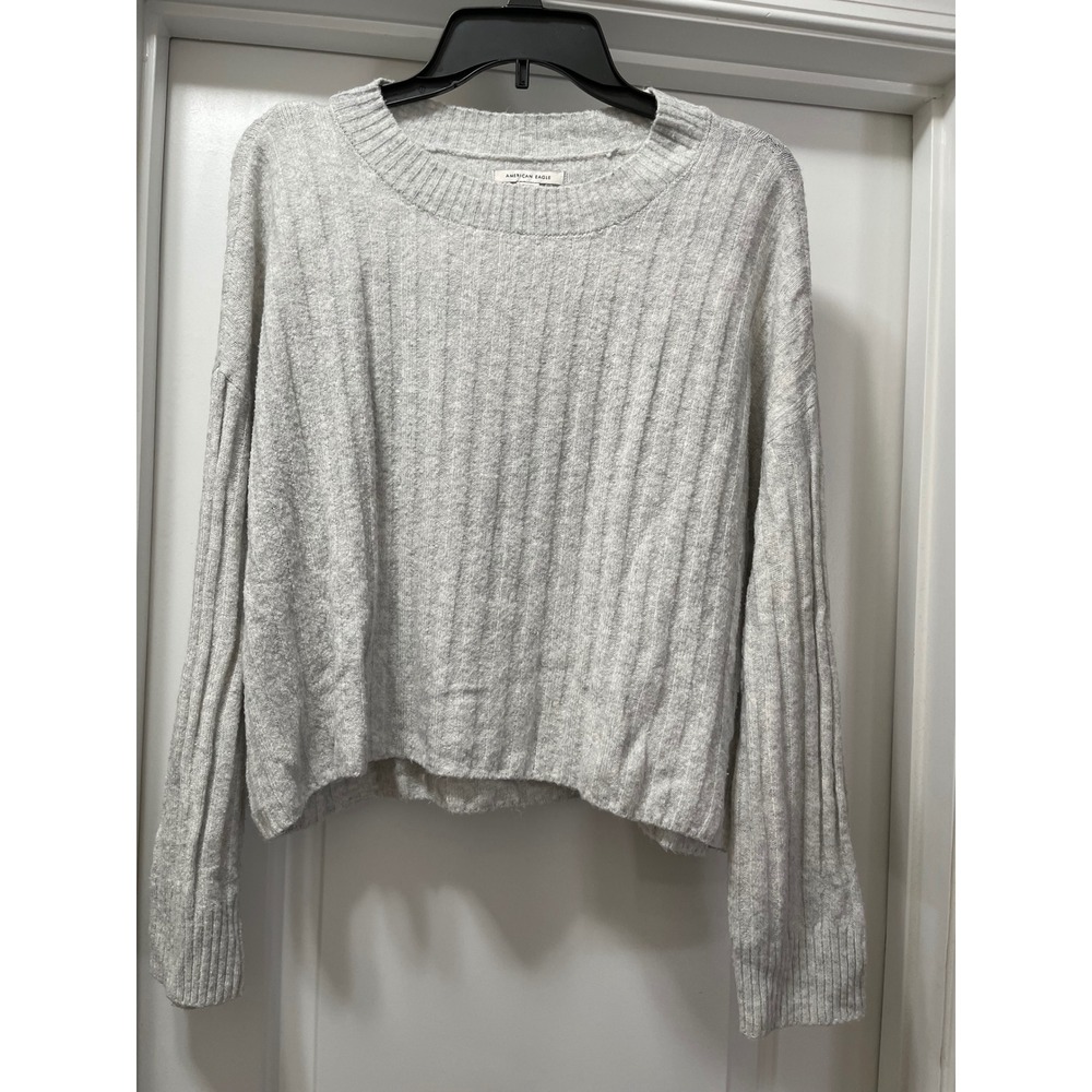 American Eagle Ribbed Crew Neck Long‎ Sleeve Cozy Knit Sweater Top M